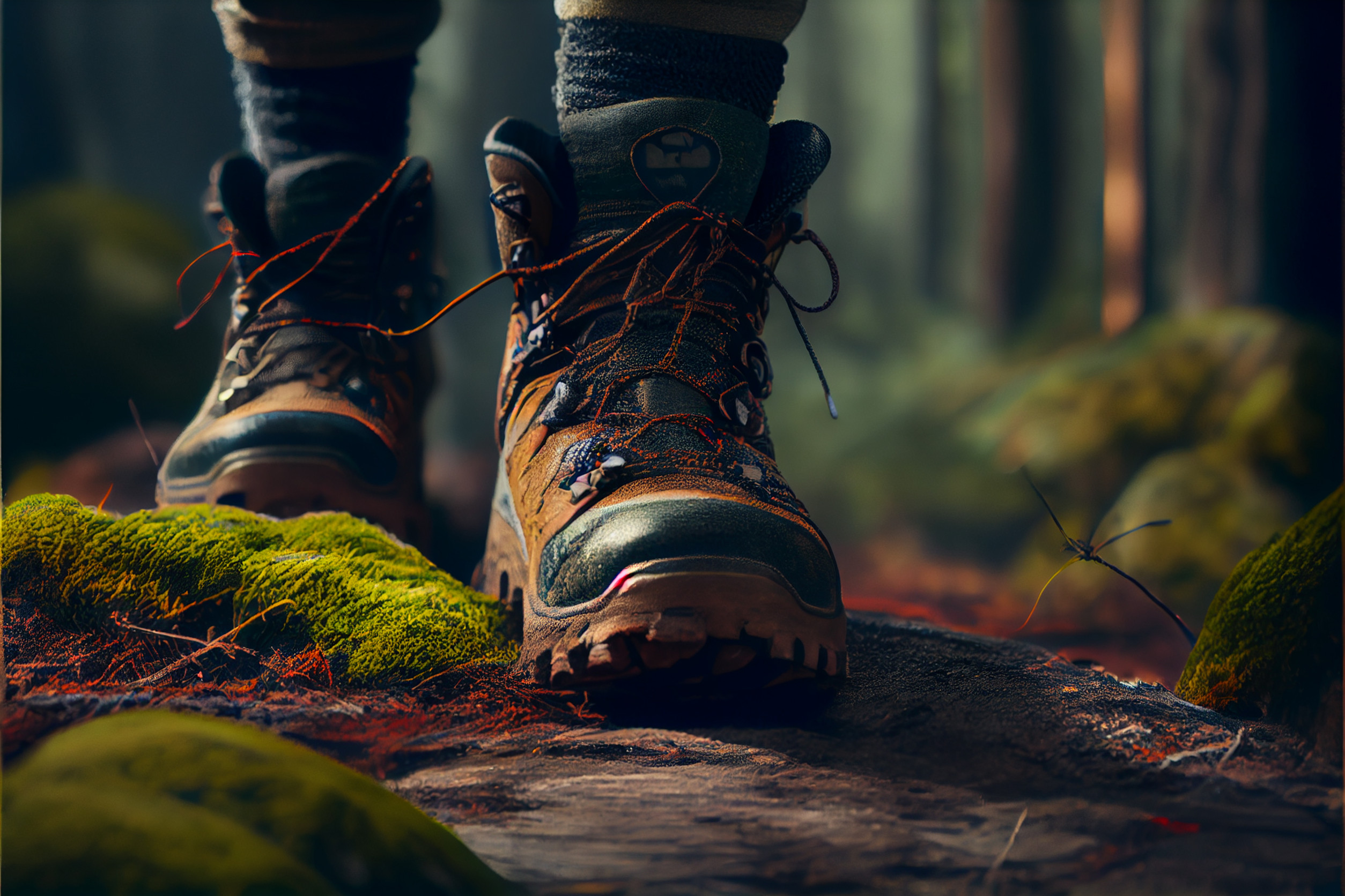 Rôzne typy turistickej obuvi z kože, textilu a syntetických materiálov.